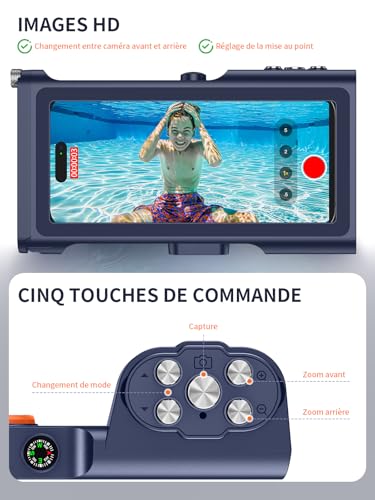 Coque plongée IPX8 compatible Bluetooth avec housse sous-marine - 2