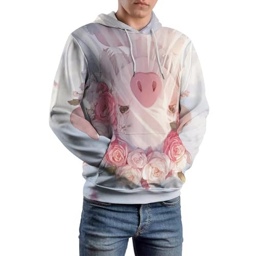 Pullover fleurs de mariage pour cochons le cadeau original en taille S - 6