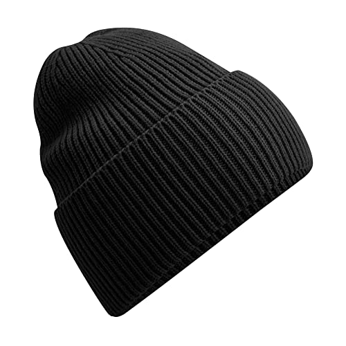 Image of Beechfield - Engineered Crown - Oversized Cuffed Beanie - Black