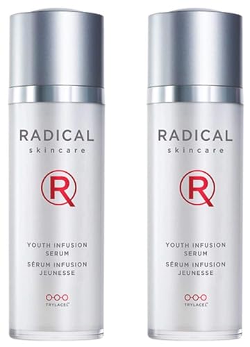 Radical Skincare Youth Infusion Serum - Reduces Fine Lines & Wrinkles - Hydrates & Smooths Skin - For All Skin Types Including Sensitive Skin - Paraben Free (1 fl oz, 2 Pack)