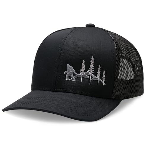 LARIX Wild Bigfoot Trucker Hat, Black