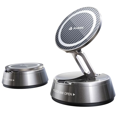 andobil 2025 Neueste Handyhalterung Auto Magnet für Magsafe Autohalterung, [20x N55 Magnete & Verbesserte 80 kPa Saugkra...