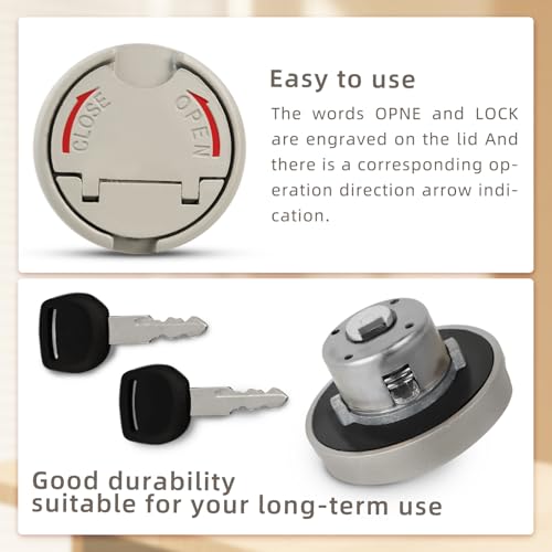 Tankdeckel Roller 50Ccm, Moped Kraftstofftankdeckel mit Schlüsseln aus Aluminiumlegierung für Scooter-Motorräder, Tankverschluss Treibstoff Deckel für Moped Scooter Tank GY6