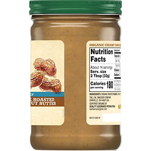 Santa Cruz Organic, Dark Roasted Peanut Butter, Creamy, Organic, 16 Ounce #TOP1