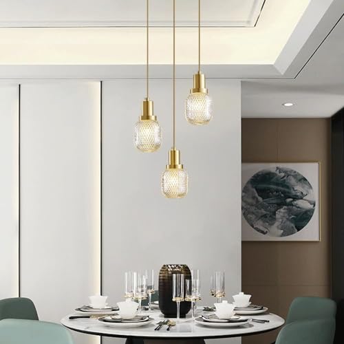 Lámpara colgante de cristal G9 para iluminar la barra de cocina o mesas de comedor 3