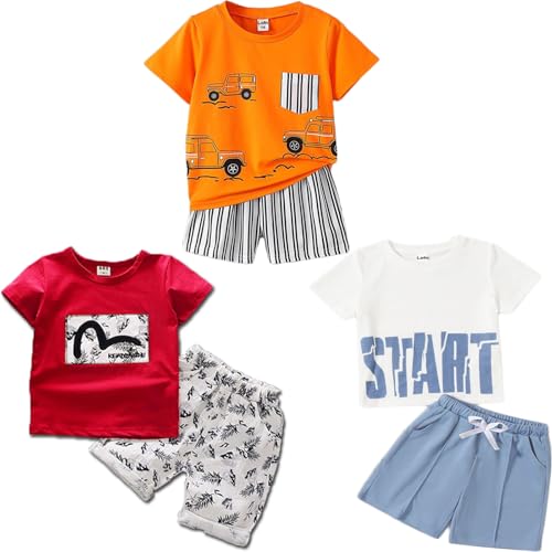 Image of Cotton Clothing Sets for Baby Boys & Baby Girls Kids Clothes for boys kids clothes for girls Printed Kids Clothing Sets (KDST86SB-KDST2RD-KDST85OR)