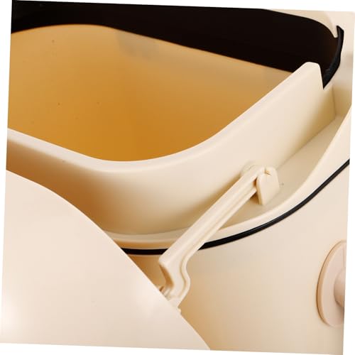 Caneca de basura rectangular beige para colgar en cocina miniatura 4