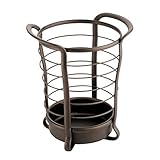 InterDesign Axis Utensil, Spatula, Silverware Holder for Kitchen Countertop Storage - Bronze