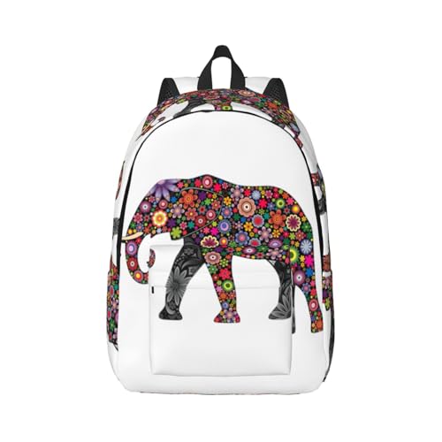 Sac à dos voyage décontracté adulte imprimé éléphant pour PC