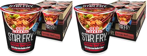 Nissin Cup Noodles, Teriyaki Beef, 3 Ounce | Stir Fry | Pack of 12