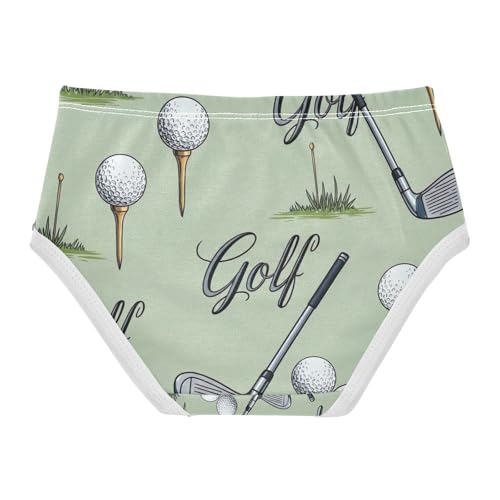 Toddler Girl Panties, Golf Clubs Girls Cotton Underwear, 2–8 Years2