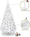 Goplus 6ft Artificial Christmas Tree Xmas Pine Tree with Solid Metal Legs Perfect for Indoor and Outdoor Holiday Decoration, White