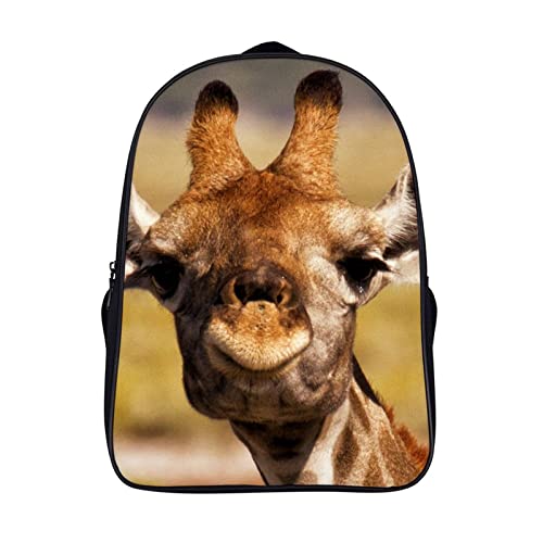 Sac à dos de mode unisexe motif girafe 3D cool pour collège et loisirs ado