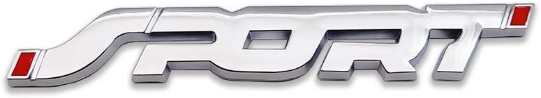 Chrome Metal Sport Logo Car Emblem Premium 3D Auto Badge Racing Sticker Turbo Power Decal Silver