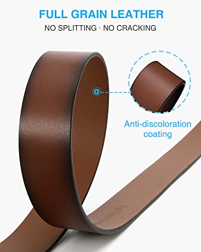 Image of CHAOREN Full Grain Leather Belt for Men, Work Belts for Men Heavy Duty, Daily Wear for Jeans Pants