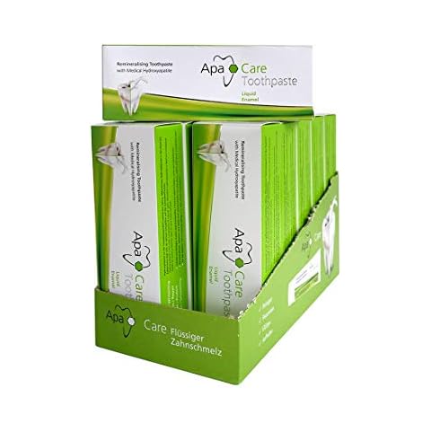 ApaCare Remineralisierende Zahncreme 12 x 75 ml Zahnpasta mit medizinischem Hydroxylapatit und Fluorid Cover