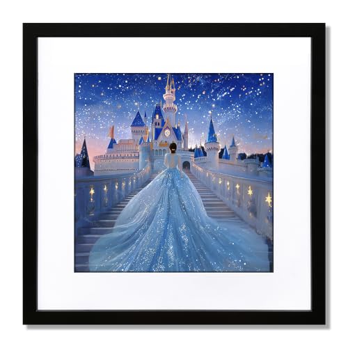 THREELOVE Black 17x17 Frame with 13x13 Mat Opening Picture Frame -1PCS