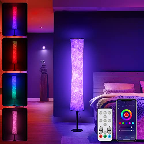 Neoglint Lampada da Terra LED Dimmerabile,11W RGB Lampada Terra con Controllo App Telefono,32 Modalità Multicolori,Sincronizzazione Musica,Velocità Luminosità Regolabile, Soggiorno Camera da Letto