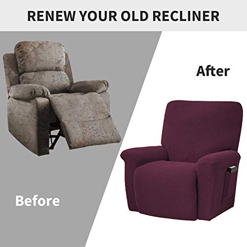 Topchances Stretch Recliner Covers, Jacquard Recliner Chair Slipcovers - Image 4