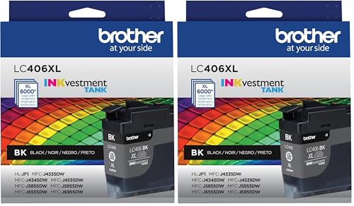 Image of Brother LC406XLBK High Yield Black -Ink -Cartridge,(Pack of 2)