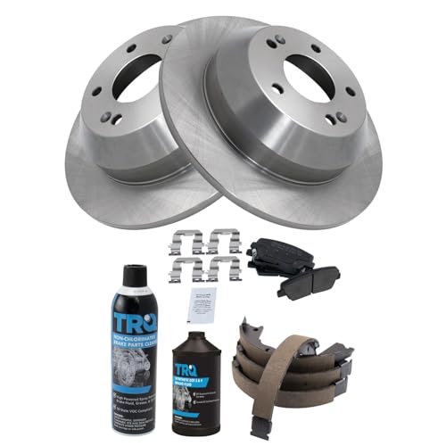 Image of TRQ Rear Brake Pad & Rotor Kit Semi-Metallic Compatible with 10-12 Santa Fe 11-13 Sorento