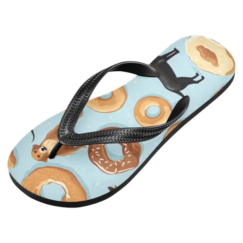 Cute Dog Cookie Men's & Women's Classical Beach Rubber Sandal Flip Flop Comfortable Slipper 214B2788