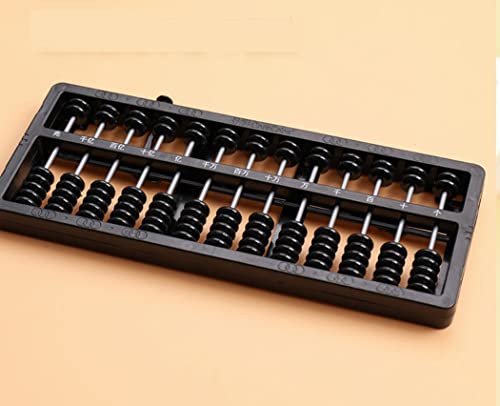 Image of 1 Piece Abacus 13 Digits, Chinese Vintage, Wooden, for Arithmetic Mathematic Education, black