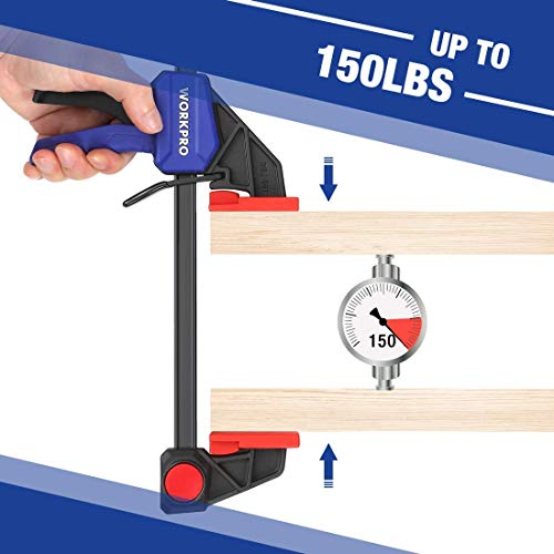 Workpro Clamp Set For Woodworking, 10-Piece Bar Clamp Set And 4-Piece Spring Clamp Set #TOP4