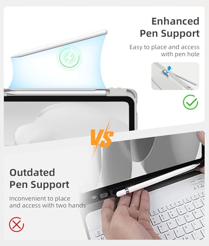 Image of Akkerds for iPad A16 Case with Keyboard - 7 Colors Backlit Keyboard for iPad 10th Generation /iPad Air 11 Inch - Wireless Folio Cover for iPad Air 10.9 Inch /iPad Pro 11 Inch 2022 /2021 /2020 (Gray)