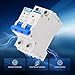 DC Miniature Circuit Breaker, 1000V 2 Pole 25 Amp Isolator for Solar PV System, Thermal Magnetic Trip DIN Rail Mount, C25 DC Disconnect Switch