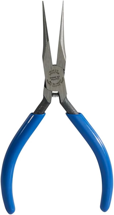 Klein Tools D335-51/2C Linemans Pliers, Needle Nose Side Cutters, Spring Loaded, 5-Inch, Extra Slim - Image 2
