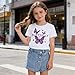 Voxikodex Size 12 13 Years Teen Girls Clothes 2 Piece Cute Butterfly Print Short Sleeve T-Shirt Tops & Jean Skirt Short Set Trendy Kids Girls Summer Vacation Outfits Set Purple(12-13Y)