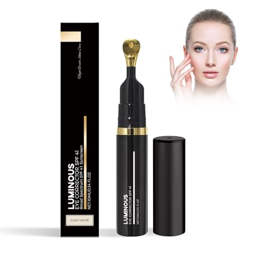 Corrector De Ojeras Oscuras - Corrector Hidratante Antiarrugas, Cobertura Completa Y Efecto Luminoso, No Marca Líneas, Resistente Al Agua, Adecuado Para Todo Tipo De Piel (Blanco Marfil)