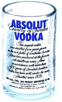 Absolut Shot Glass - Repurposed Absolut Bottle