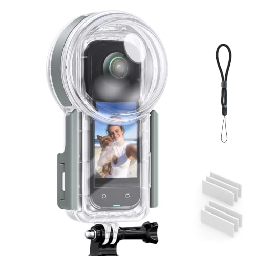 Funda Impermeable para Insta 360 X5, 50 m/165 pies, Carcasa de Buceo Invisible subacuática, Costuras de 360°, Carcasa Protectora para esnórquel, Buceo, Surf, Deportes acuáticos