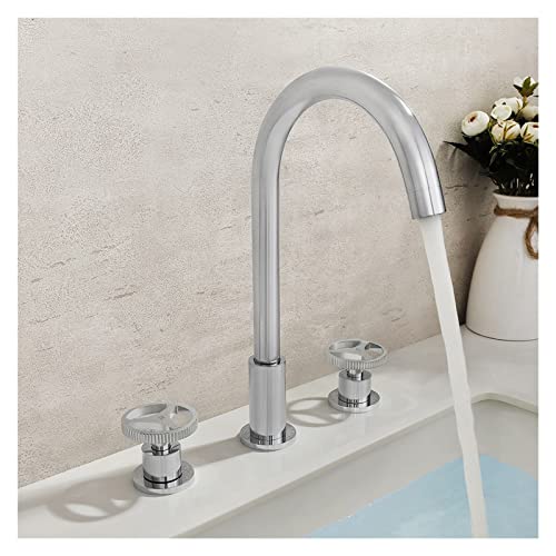 Mitigeur bassin or brossé en laiton haut de gamme avec rotation totale pour vasque de luxe