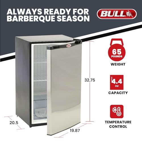Bull Outdoor Products 11001 Compact Refrigerator, 4.5 Cu. Ft, Metallic Grey thumb #2