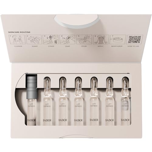 BABOR Lift Express, Anti-Aging Serum Ampullen für das Gesicht, Sofortiger Anti-Falten-Effekt, Vegane Formel, Ampoule Concentrates, 7 x 2 ml