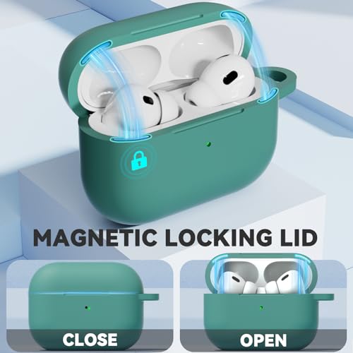 Image of Ljusmicker for AirPods Pro Case Cover with Magnetic Lock,Green