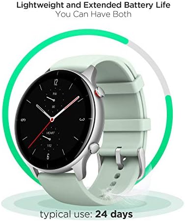 Amazfit GTR 2e Smartwatch Fitness Watch with Heart Rate, Sleep, Stress and SpO2 Monitor, Sports Watch with 90 Sports Modes, 24 Day Battery Life, 5 ATM Waterproof, Voice Control, Green