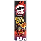 Pringles Hot Ones Los Calientes Potato Crisps Chips, Barbacoa, Spicy Snacks, Hot Sauce Inspired, 5.5oz Can (1 Can)​