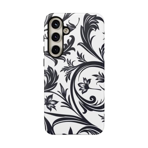 Coque rigide Samsung S24 Plus fleur tourbillon avec protection anti-rayures et finition mate