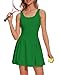 M MOTEEPI Women's Tennis Dresses Built in Shorts and Bra Sleeveless Athletic Workout Golf Mini Active Fall Dress Grass Green Medium