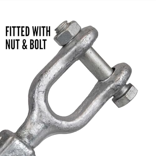 Tensor de acero galvanizado Quijada 1/4 x 4 pulg, 4 piezas miniatura 6