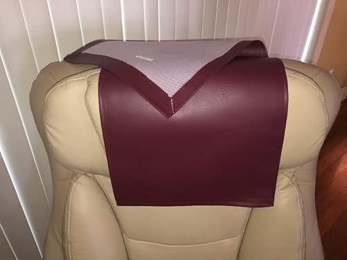 Recliner Chair Protector Furniture Headrest Pad Upholstery Marine Vinyl Wine Size 14"X30" Theater Seat Media Chair Rv Office Chair #TOP3