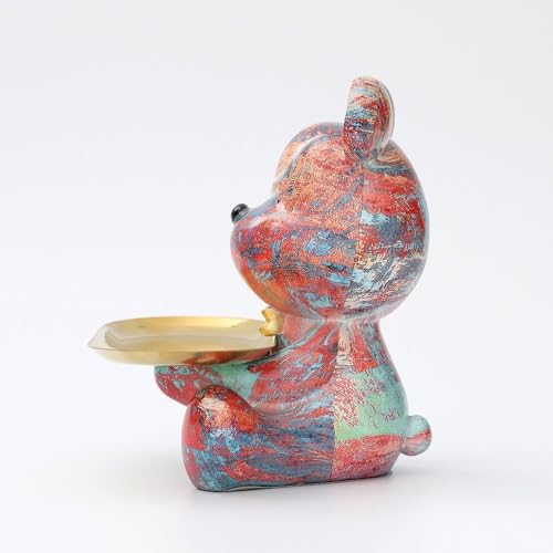 Estatua de oso en resina para decoración de hogar miniatura 4