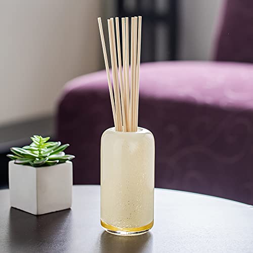 Sparoom Aromatherapy Reed Diffuser With Handblown Glass Container, Vanilla Bean #TOP6