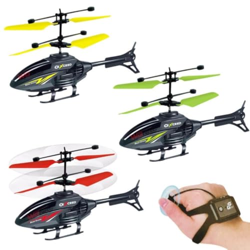 Image of RC Helicopter Toy with Watch Remote Control, Best Drone, for Kids (Multicolour) Hand Sensor Flying Helicopter Toy for Kids,Pack of 1