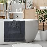 Elvana Home Ultra Soft 6 Pack Cotton Towel Set, Contains 2 Bath Towels 28x55 inch, Hand 16x24 inch & Wash Coths 12x12 Ideal Everyday use, Compact Lightweight - Charcoal Grey 12'' x