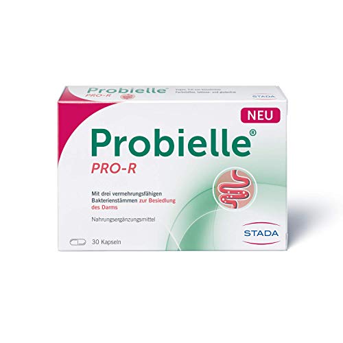 Probielle Pro-R - Nahrungsergänzung mit drei vermehrungsfähigen Bakterienstämmen - zur Besiedlung des Darms - 1 x 30 Kapseln